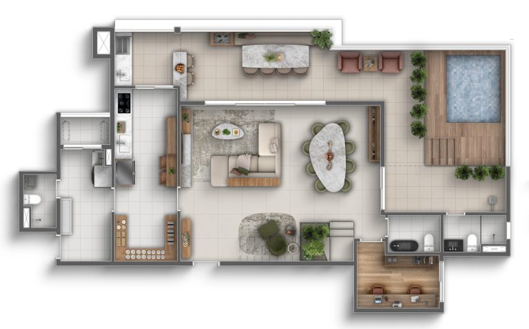 Duplex Inferior - 287 m² - Final 3 - Marco - Zero - ONE - Neri