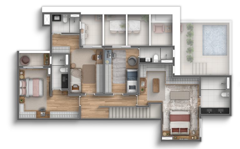 Duplex Superior - 287 m² - Final 3 - Marco - Zero - ONE - Neri